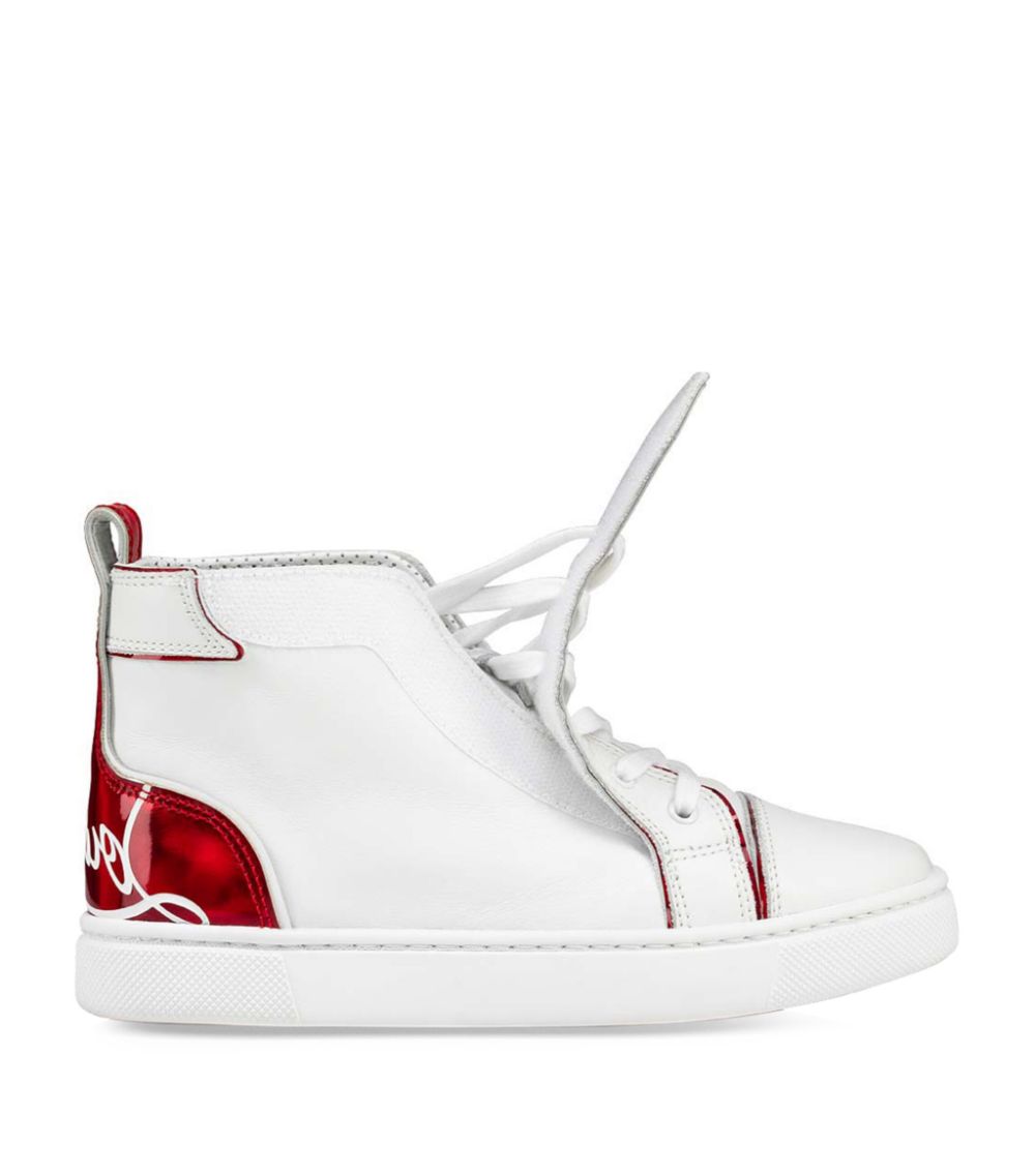 Christian Louboutin Kids Christian Louboutin Kids Funnytopi Leather High-Top Sneakers