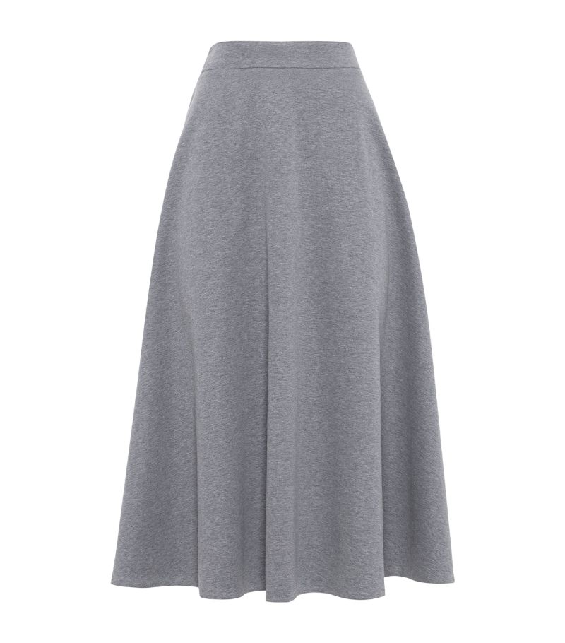 Brunello Cucinelli Brunello Cucinelli Stretch Cotton A-Line Midi Skirt