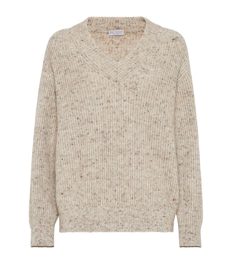 Brunello Cucinelli Brunello Cucinelli Wool-Mohair V-Neck Sweater