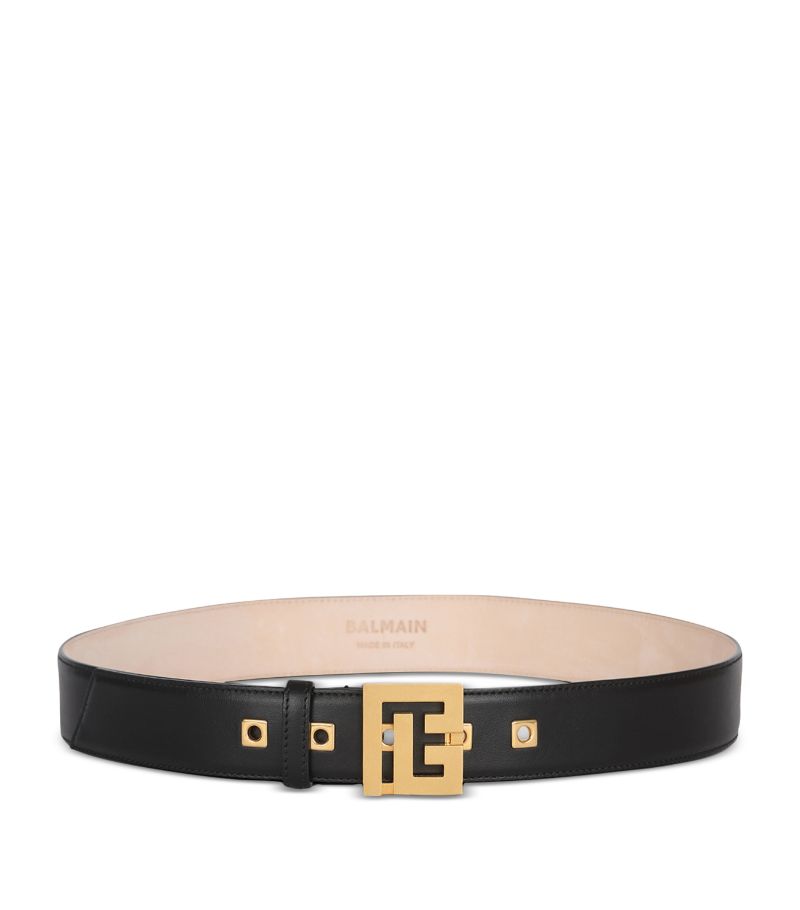 Balmain Balmain Leather Monogram Belt