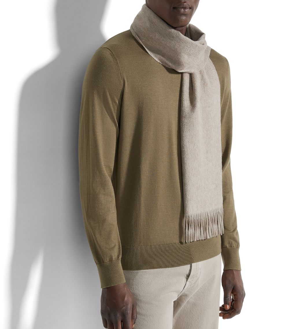 zegna Zegna Oasi Cashmere Fringed Scarf