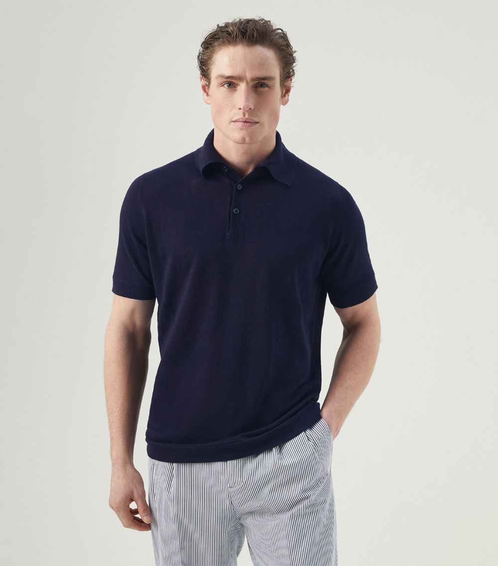 Brunello Cucinelli Brunello Cucinelli Linen-Cotton Knitted Polo Shirt