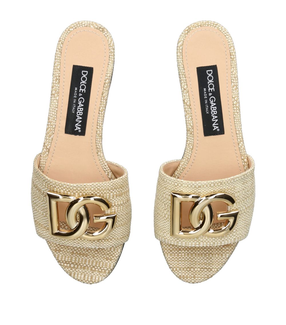 Dolce & Gabbana Dolce & Gabbana Raffia Slides