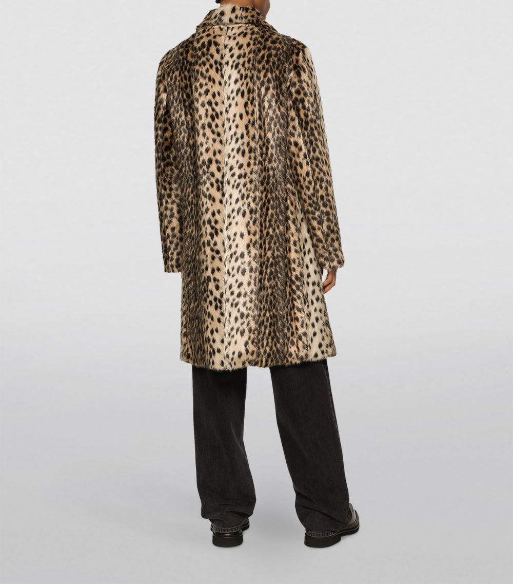 Dolce & Gabbana Dolce & Gabbana Faux Fur Lynx Print Coat