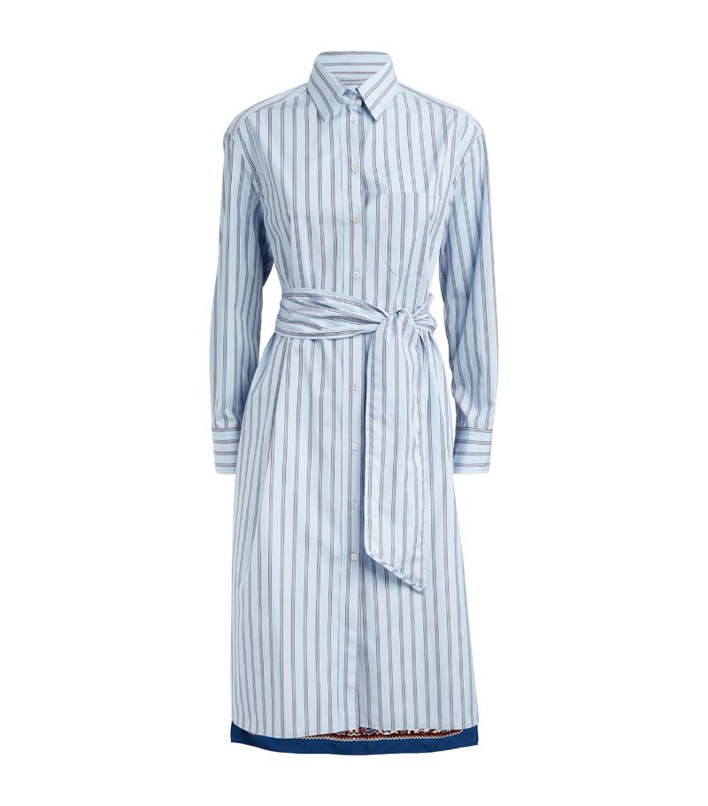 Weekend Max Mara Weekend Max Mara Cotton-Silk Striped Shirt Dress