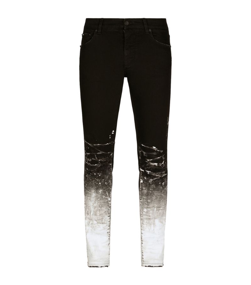 Dolce & Gabbana Dolce & Gabbana Graffiti Ombré Skinny Jeans