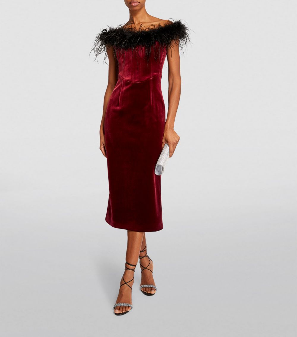  Rebecca Vallance Velvet Vanessa Midi Dress