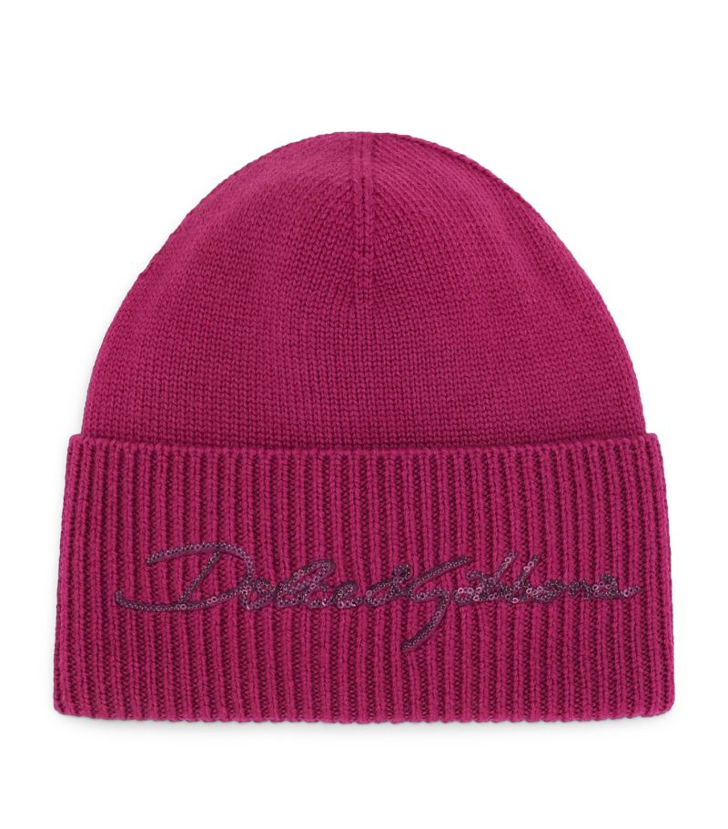 Dolce & Gabbana Dolce & Gabbana Kids Embroidered-Logo Beanie