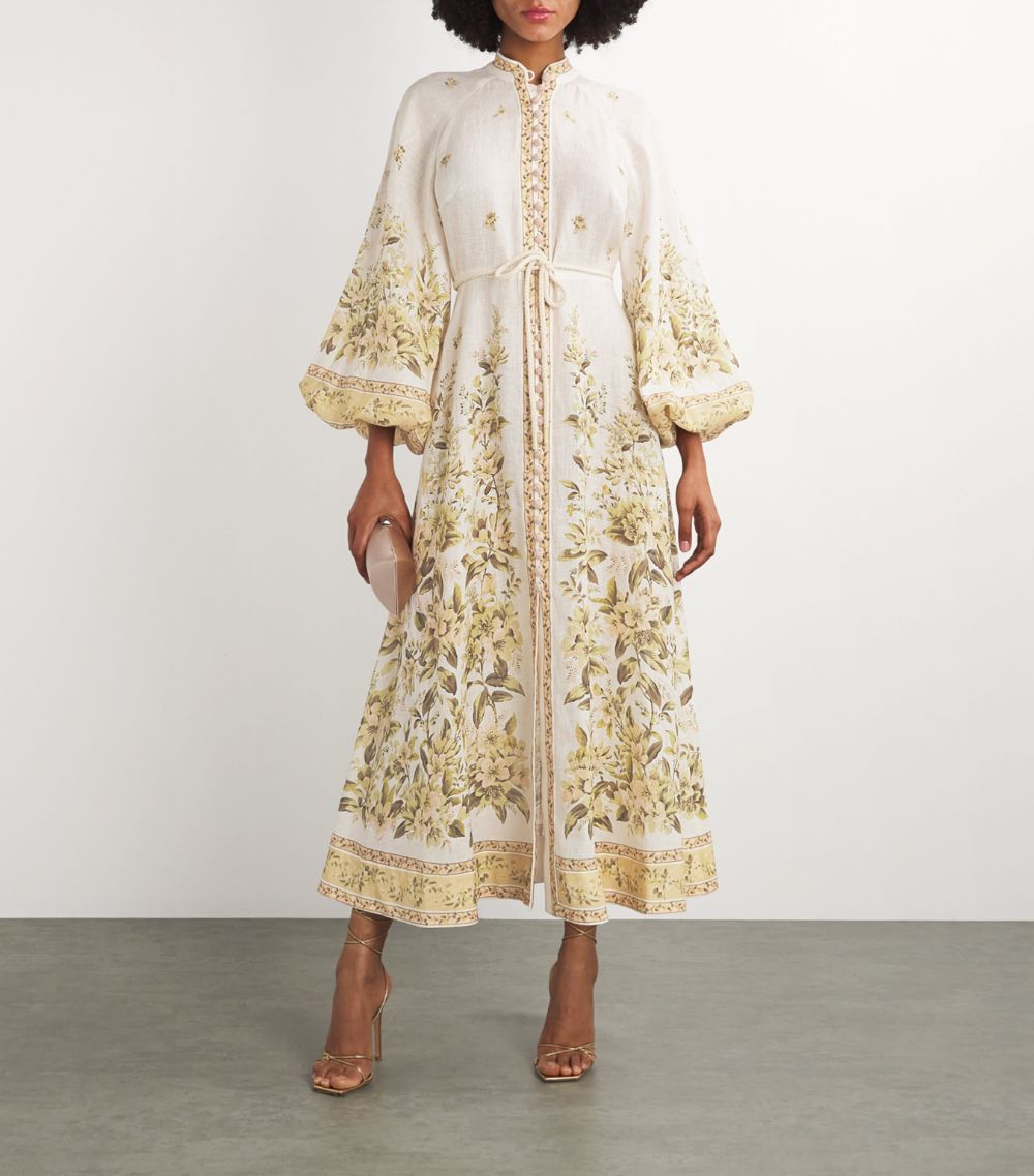 Zimmermann Zimmermann Floral-Print Linen Midi Dress