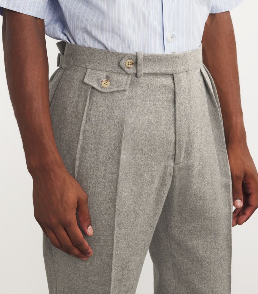 Polo Ralph Lauren Polo Ralph Lauren Wool Flannel Pleated Trousers