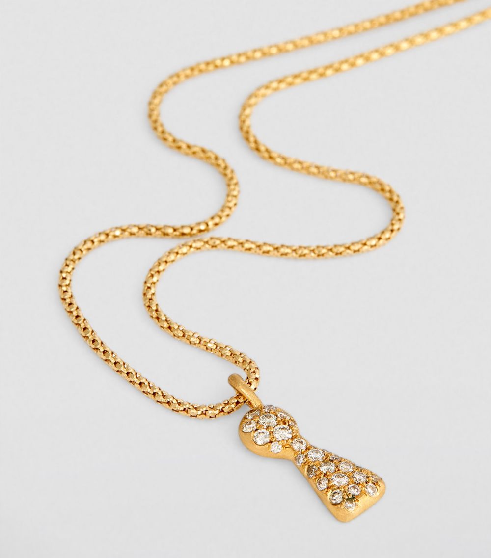  Nada Ghazal Yellow Gold And Diamond Doors Of Opportunity Mini Unlock Necklace