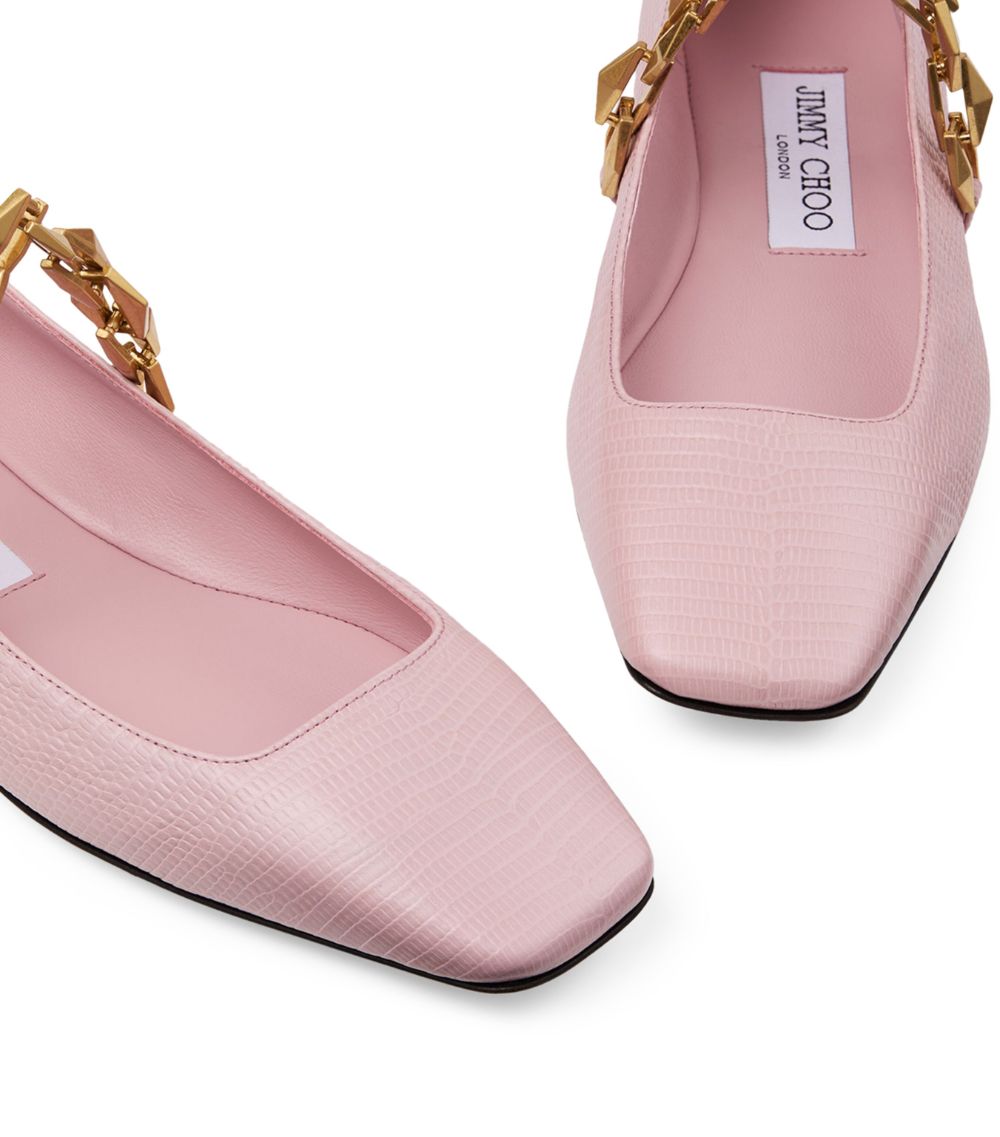 Jimmy Choo Jimmy Choo Diamond Tilda Leather Ballet Flats