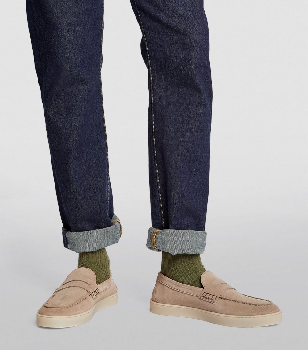 Canali Canali Suede Driver Loafers