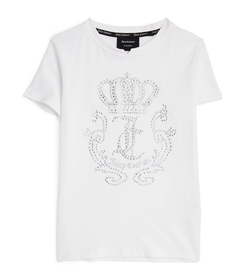 Juicy Couture Kids Juicy Couture Kids Diamanté Crown T-Shirt (7-16 Years)