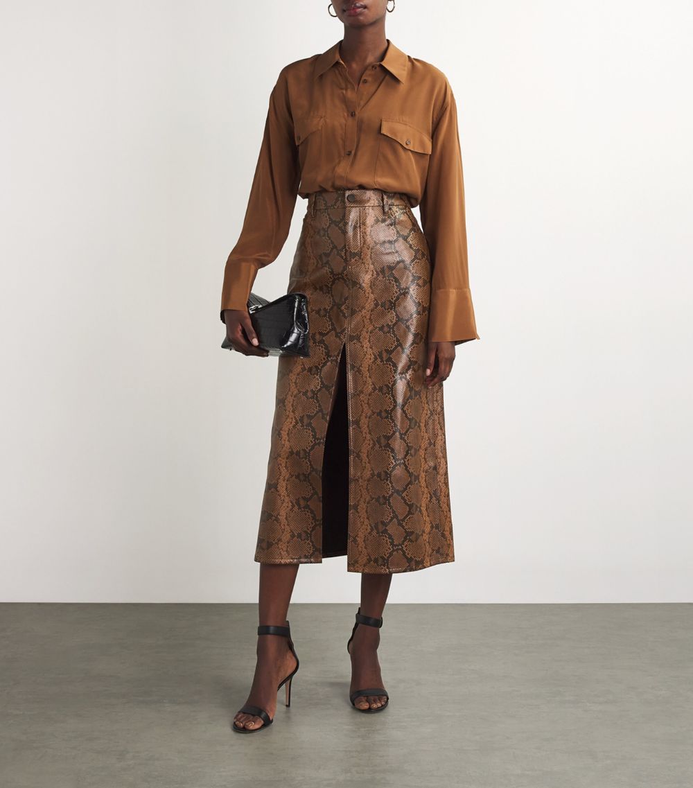 Alice + Olivia Alice + Olivia Snake Print Rye Maxi Skirt