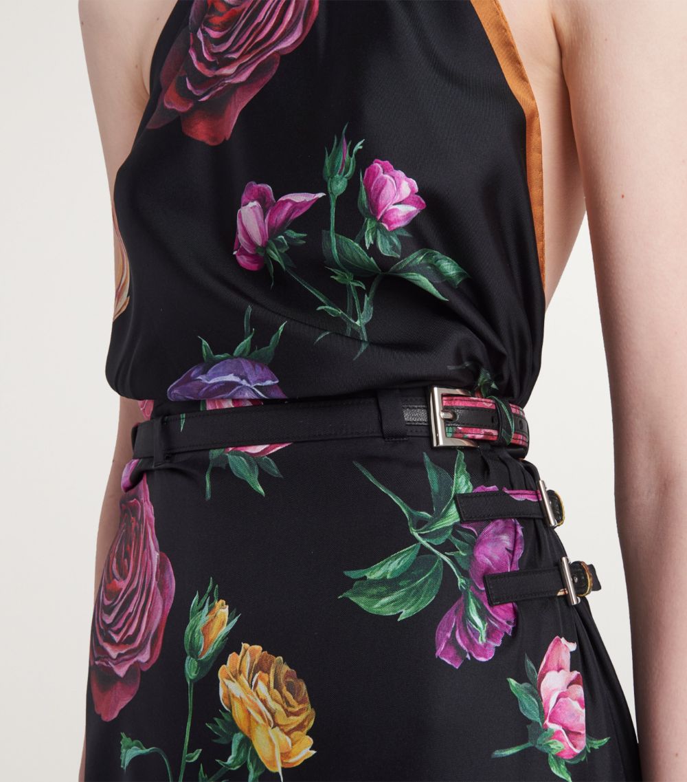 Prada Prada Silk Floral Print Mini Dress