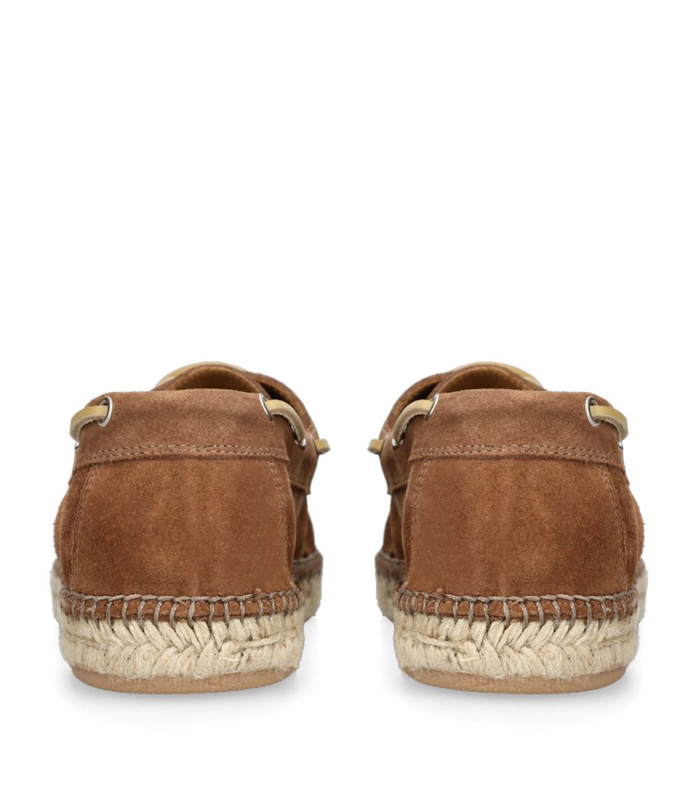 Eleventy Eleventy Suede Espadrille Boat Shoes