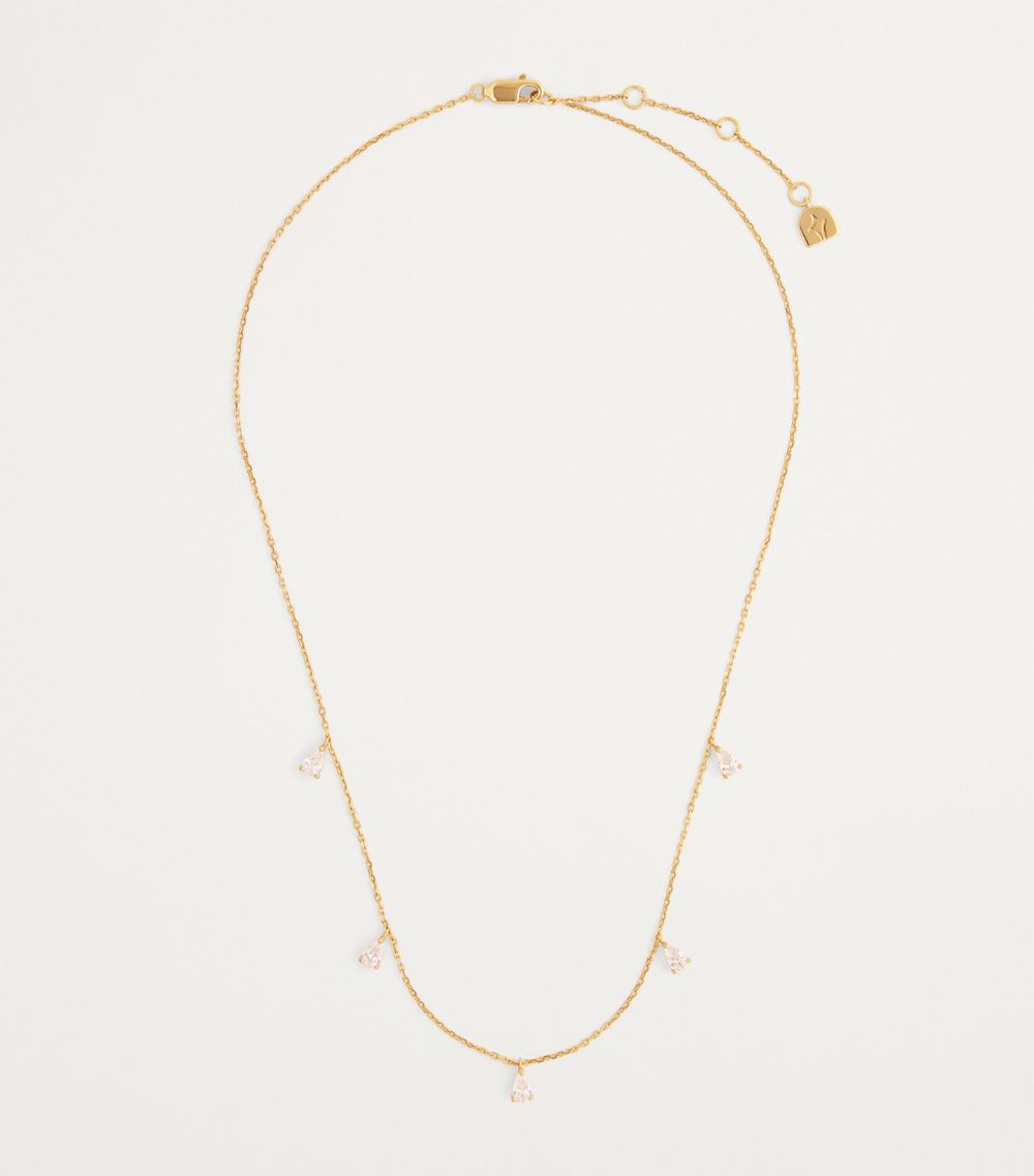  Astrid & Miyu Gold Plated Crystal Charm Necklace