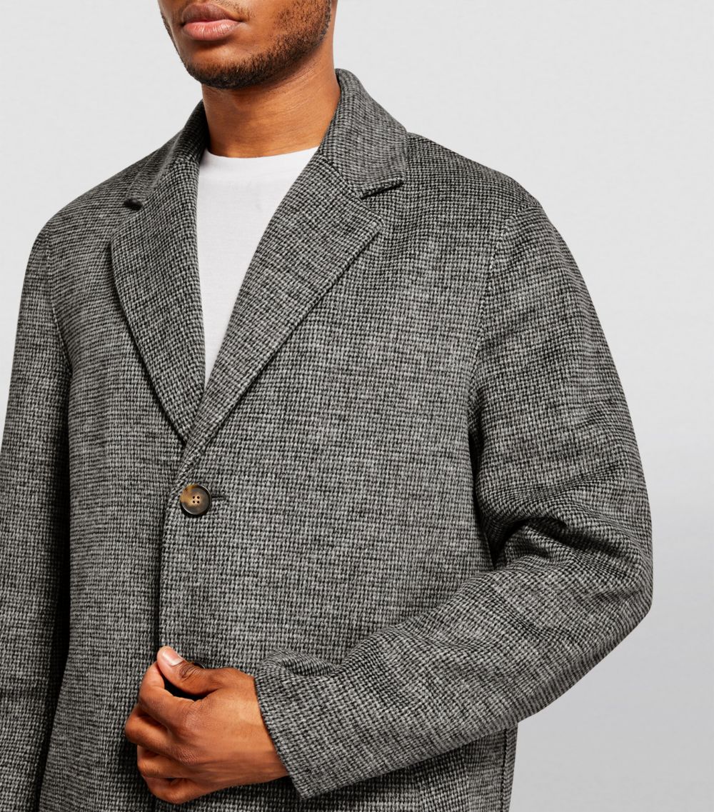 Vince Vince Houndstooth Single-Breasted Coat