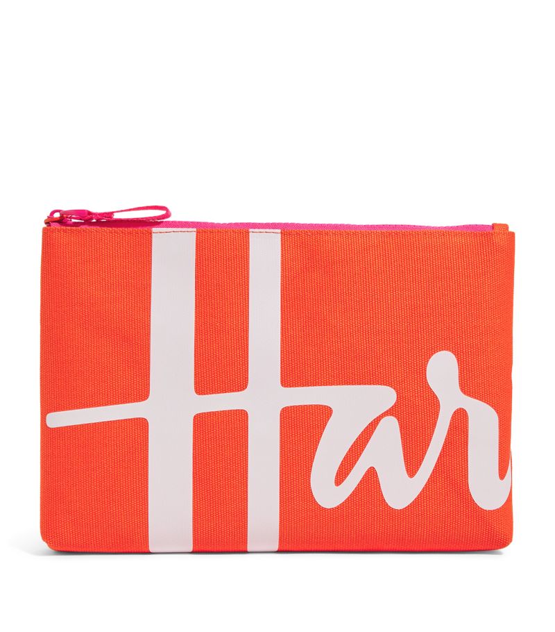 Harrods Harrods Medium Cotton Logo Pouch