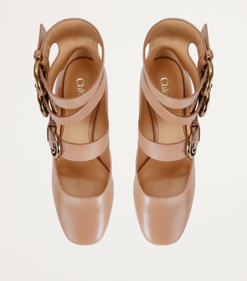 Chloé Chloé Leather Buckle-Detail Alize Pumps 60