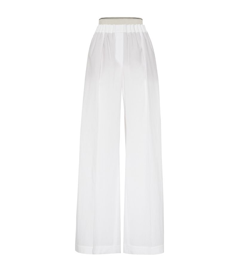 Brunello Cucinelli Brunello Cucinelli Cotton Poplin Wide-Leg Trousers