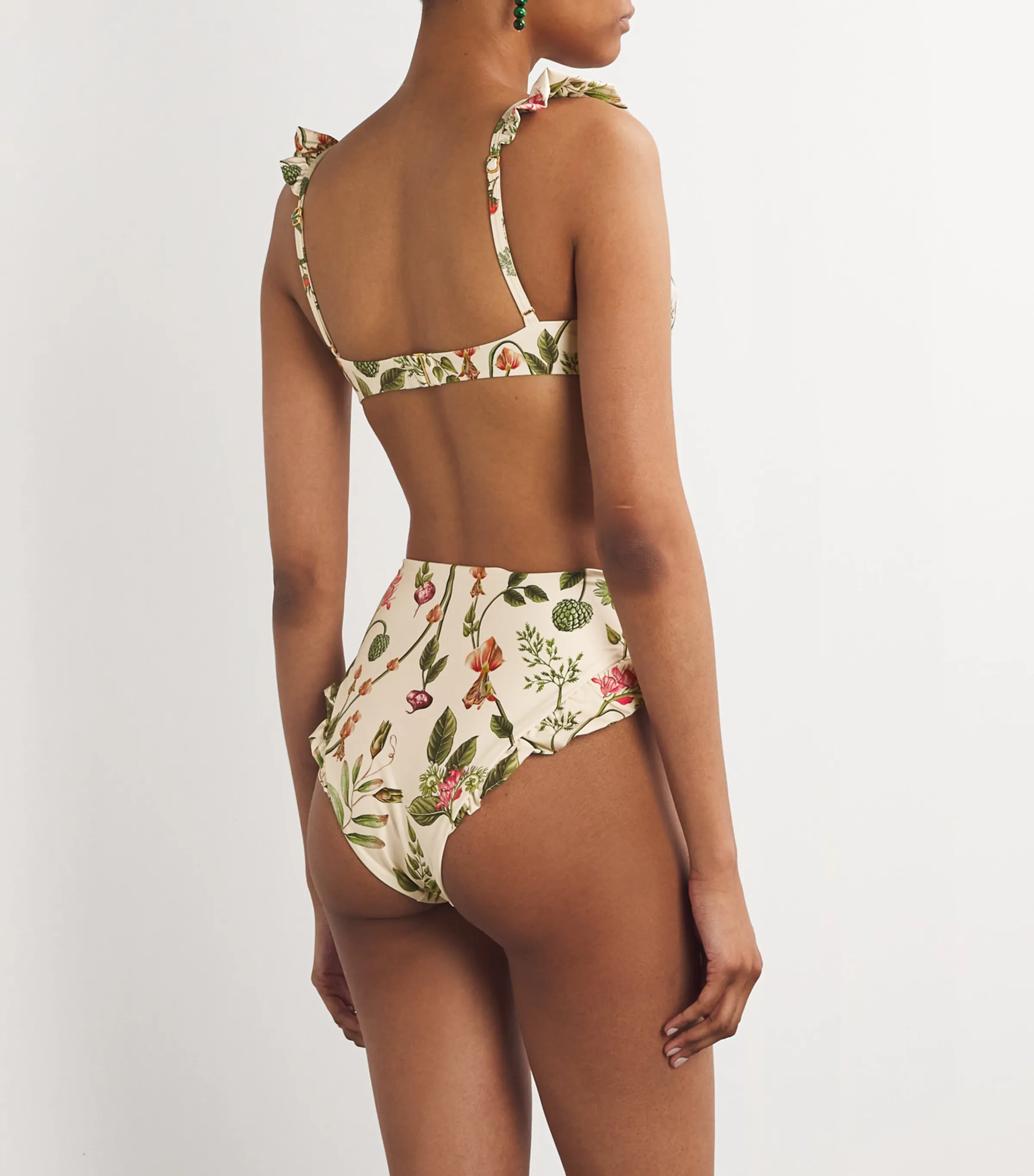 Agua By Agua Bendita Agua By Agua Bendita Floral Kiwi Cultivo Bikini Top