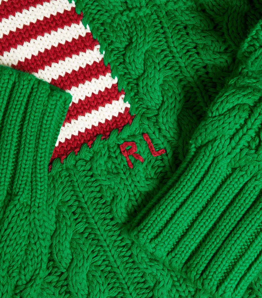 Polo Ralph Lauren Polo Ralph Lauren Aran-Knit American Flag Sweater