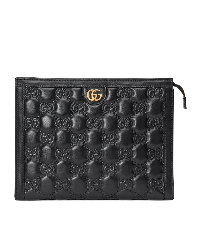 Gucci Gucci Leather GG Matelassé Pouch