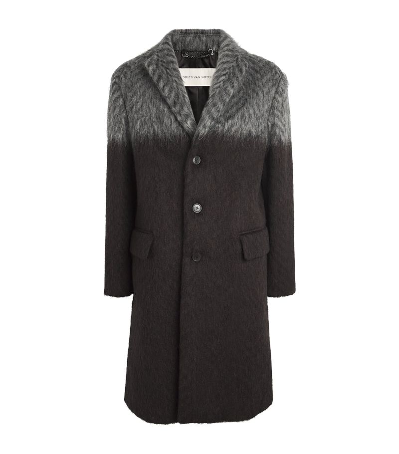 Dries Van Noten Dries Van Noten Wool-Blend Rustic Coat