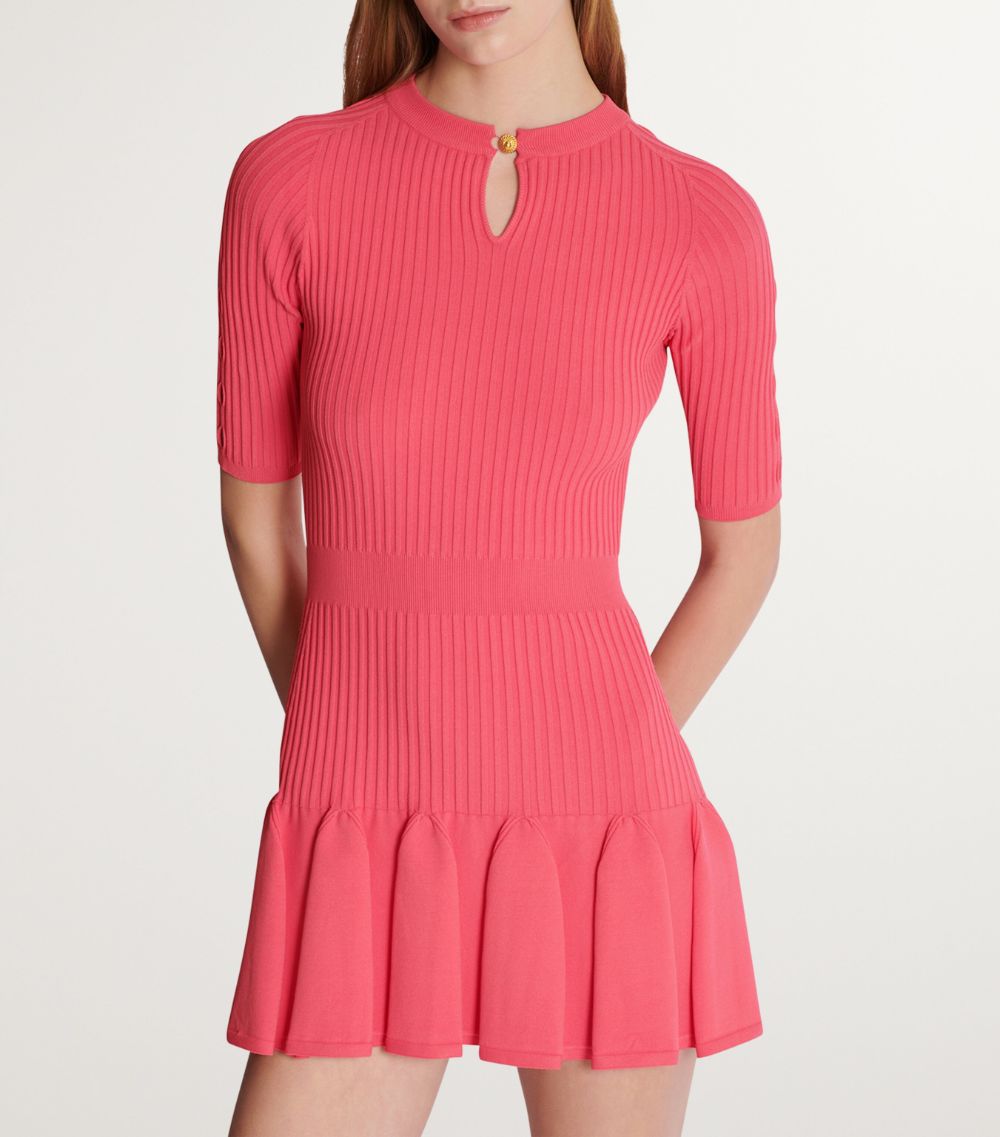 Balmain Balmain Rib-Knit Mini Dress