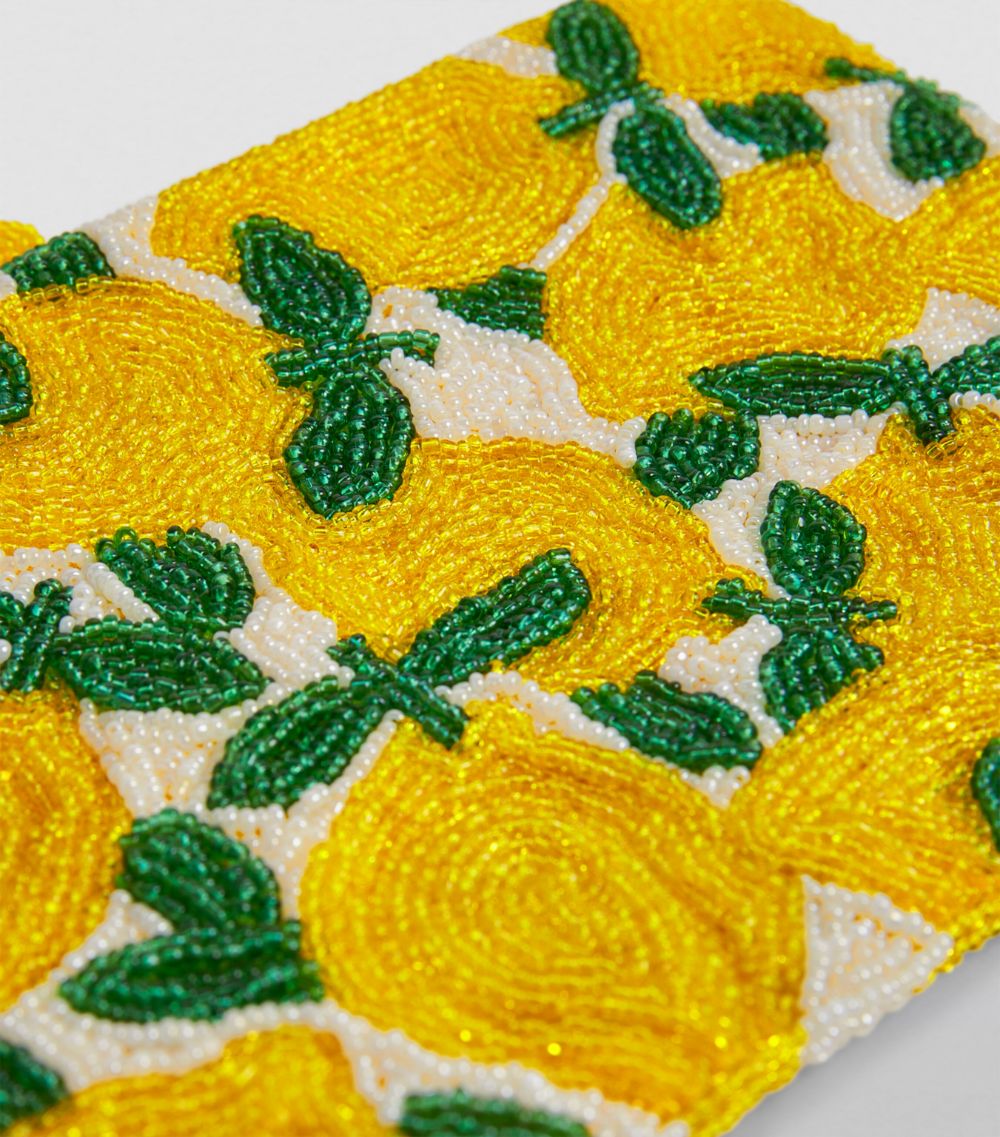 The Jacksons The Jacksons Beaded Lemon Clutch Bag