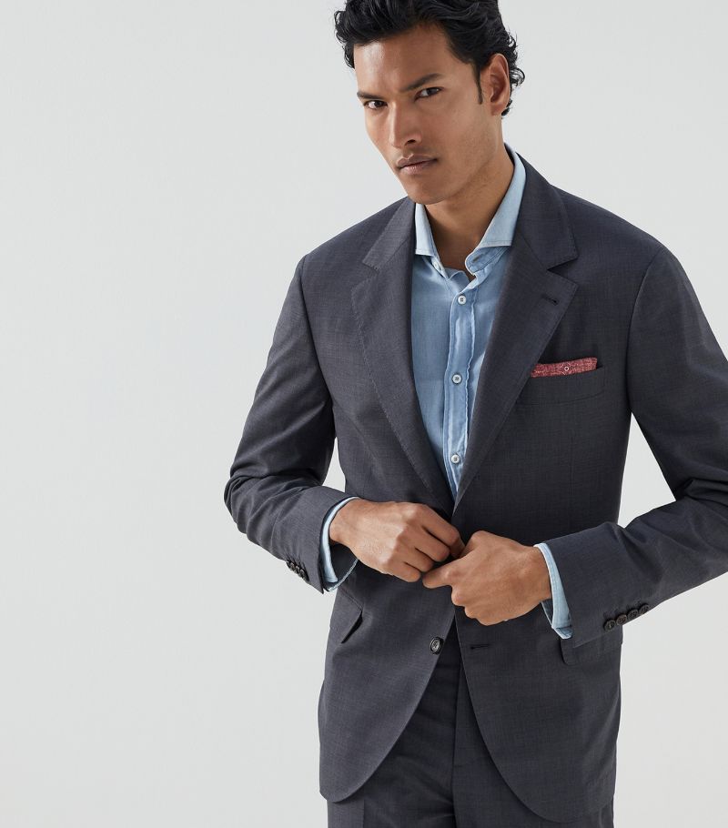 Brunello Cucinelli Brunello Cucinelli Wool-Silk Suit Jacket