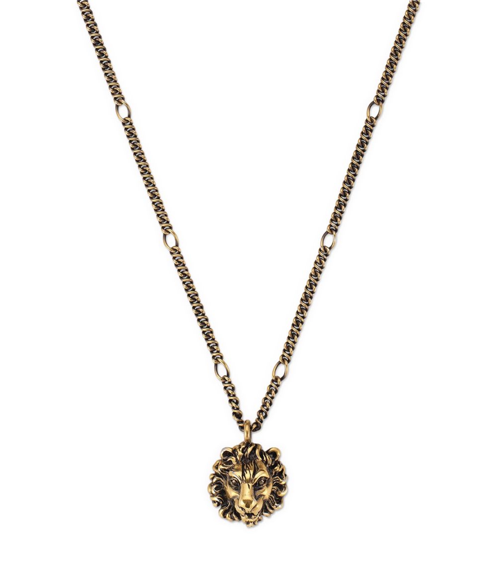 Gucci Gucci Lion Head Pendant Necklace