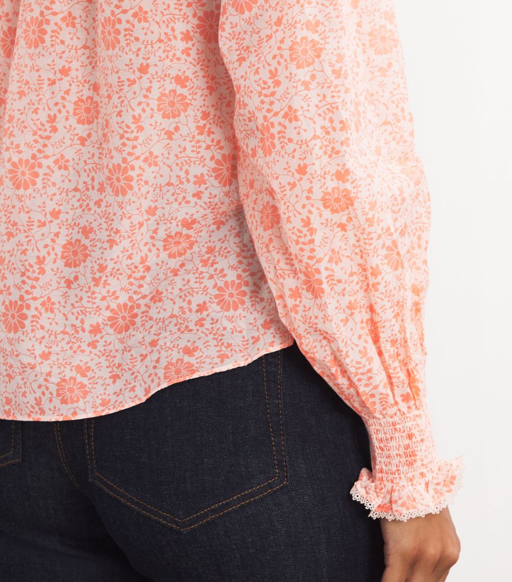 Me+Em Me+Em Cotton-Silk Floral Blouse