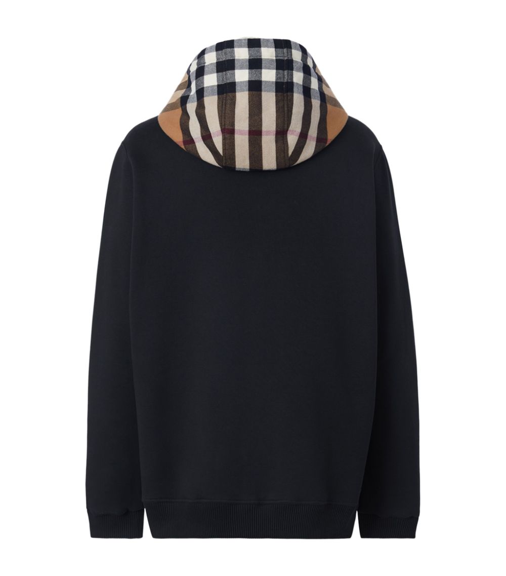 Burberry Burberry Cotton Check Hoodie