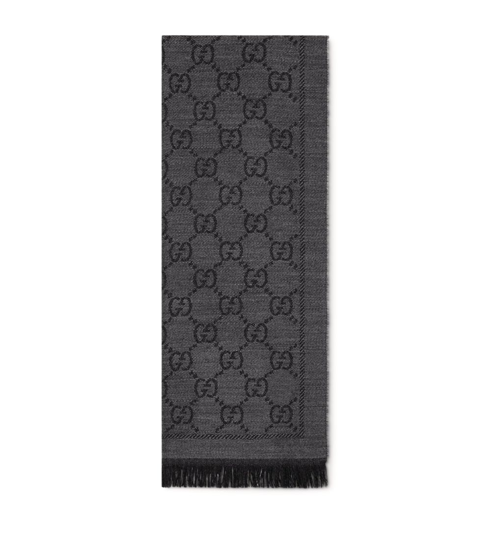 Gucci Gucci Wool Gg Jacquard Scarf