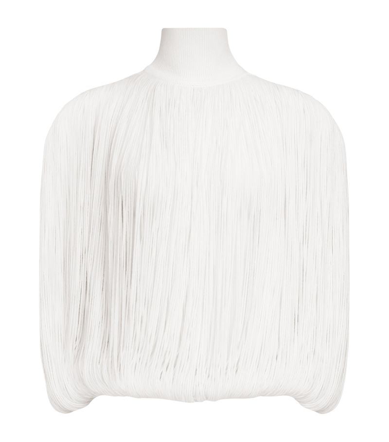 Alaïa Alaïa Merino Wool Fringed Top