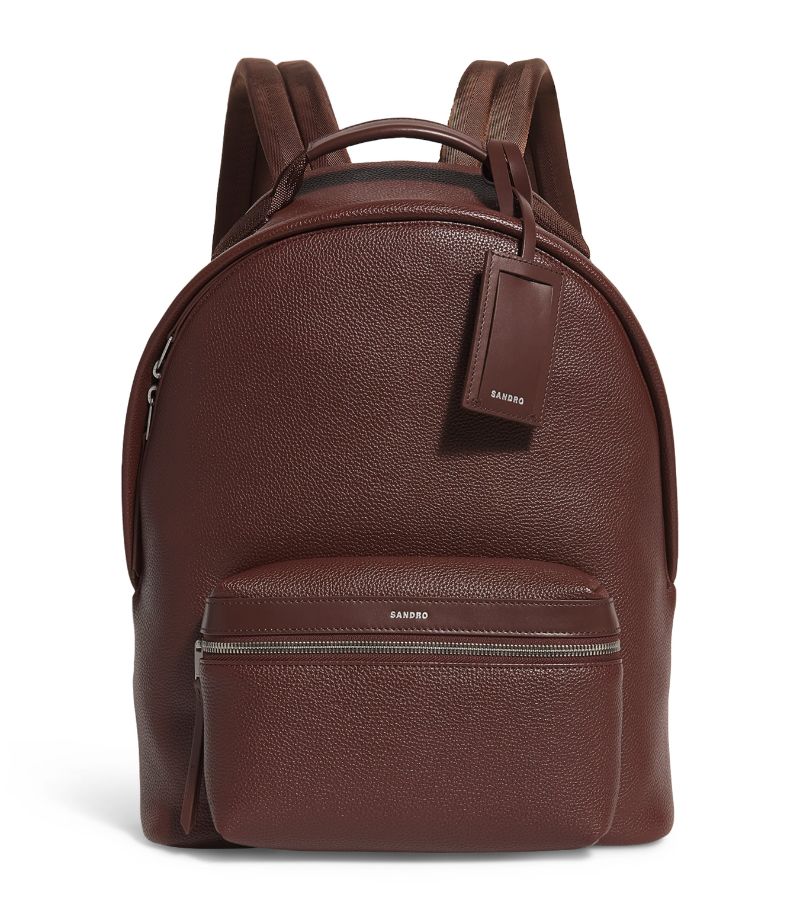  Sandro Leather-Trim Backpack