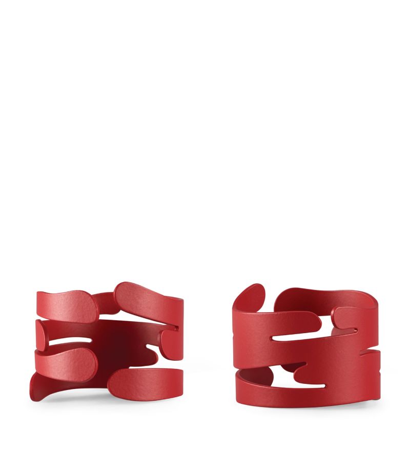 Alessi Alessi Set Of 2 Bark Napkin Rings