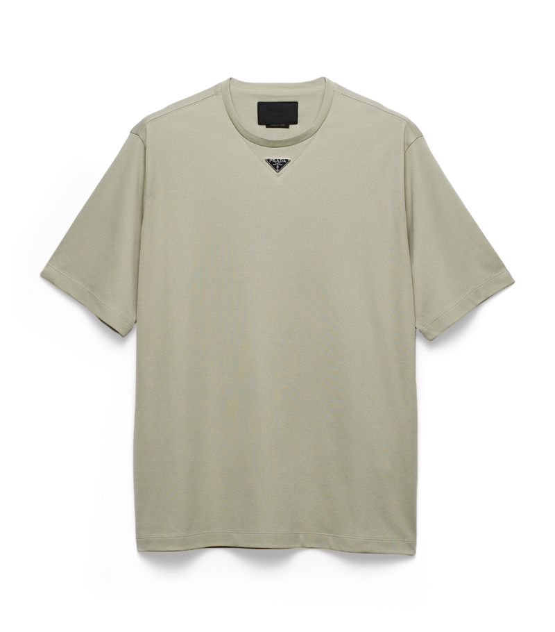 Prada Prada Cotton Triangle T-Shirt