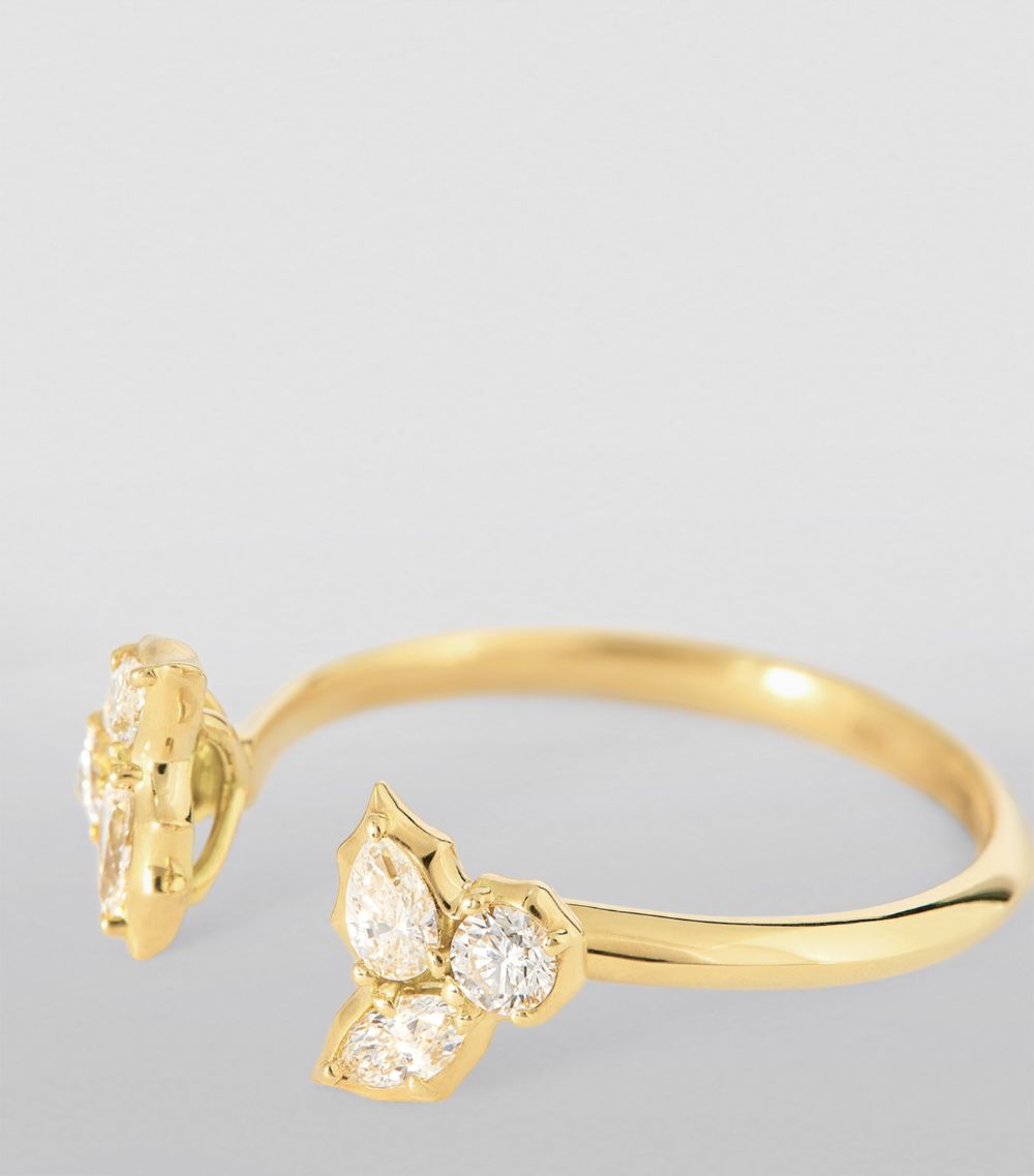 Jade Trau Jade Trau Yellow Gold And Diamond Posey Ring