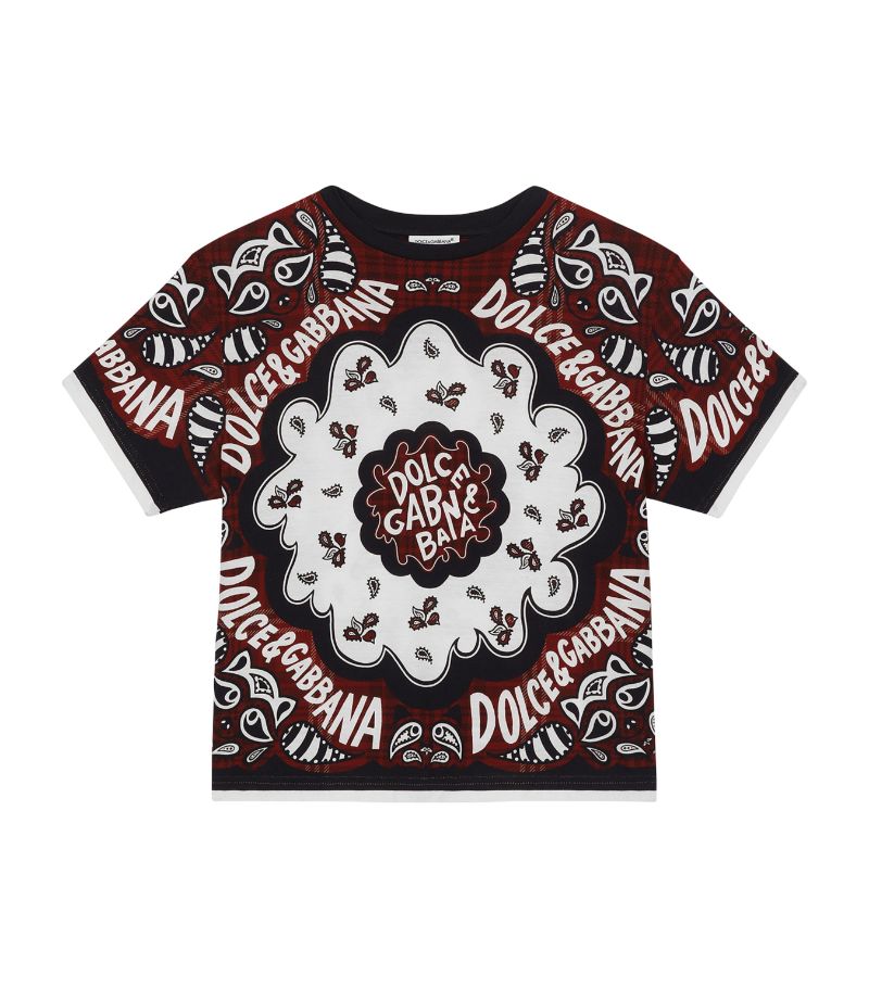 Dolce & Gabbana Dolce & Gabbana Kids Cotton Logo Print T-Shirt (8-12 Years)