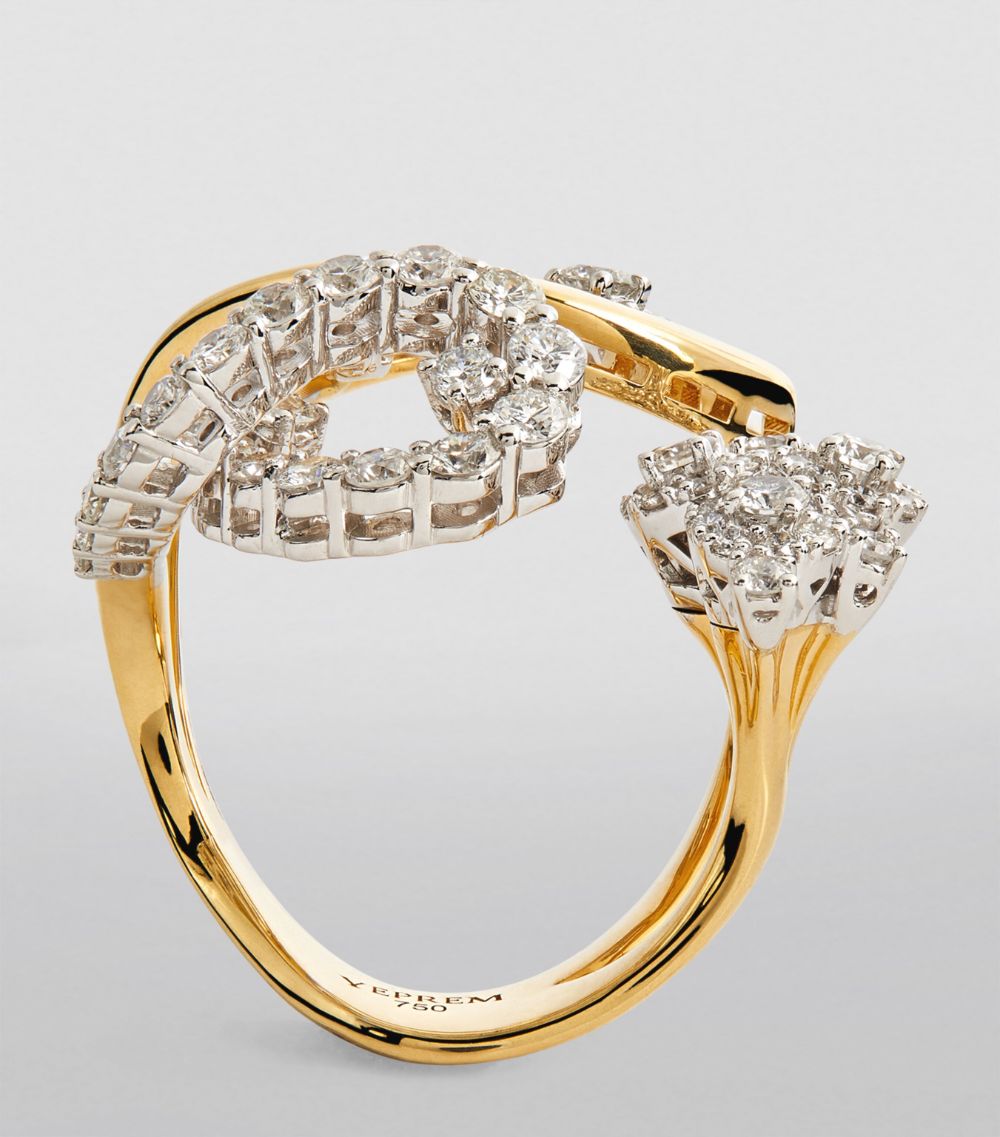Yeprem Yeprem Yellow Gold And Diamond Golden Strada Twist Ring