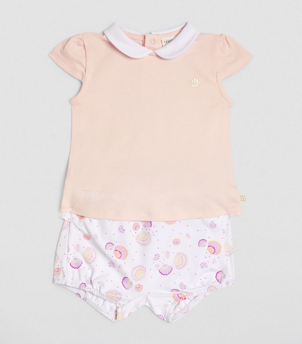 Carrément Beau Carrement Beau Collared T-Shirt And Shorts Set (1-18 Months)