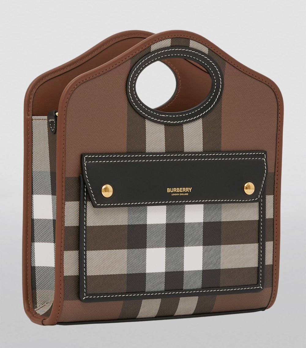 Burberry Burberry Mini Exaggerated Check Pocket Top-Handle Bag