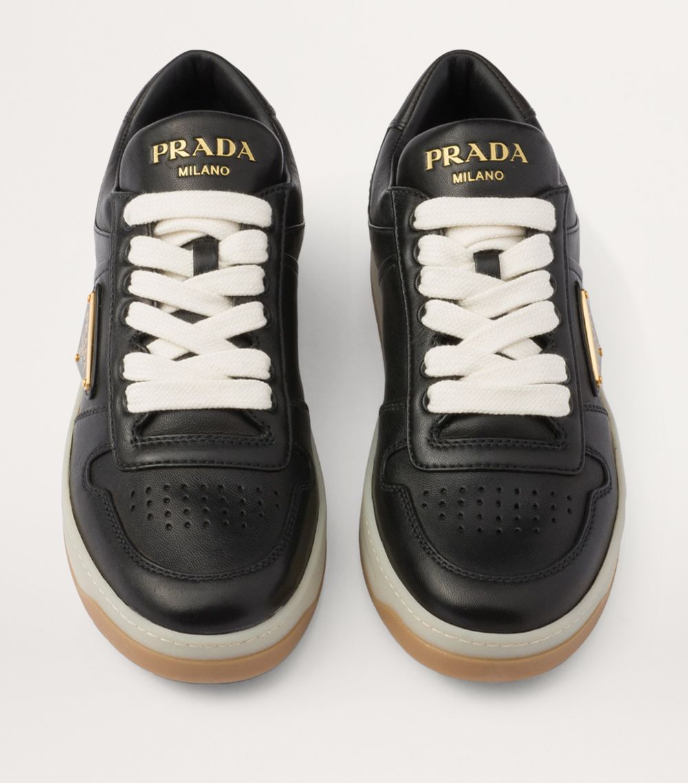 Prada Prada Leather Downtown Sneakers