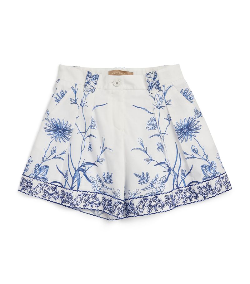 Elie Saab Junior Elie Saab Junior Cotton Embroidered Shorts (4-16 Years)