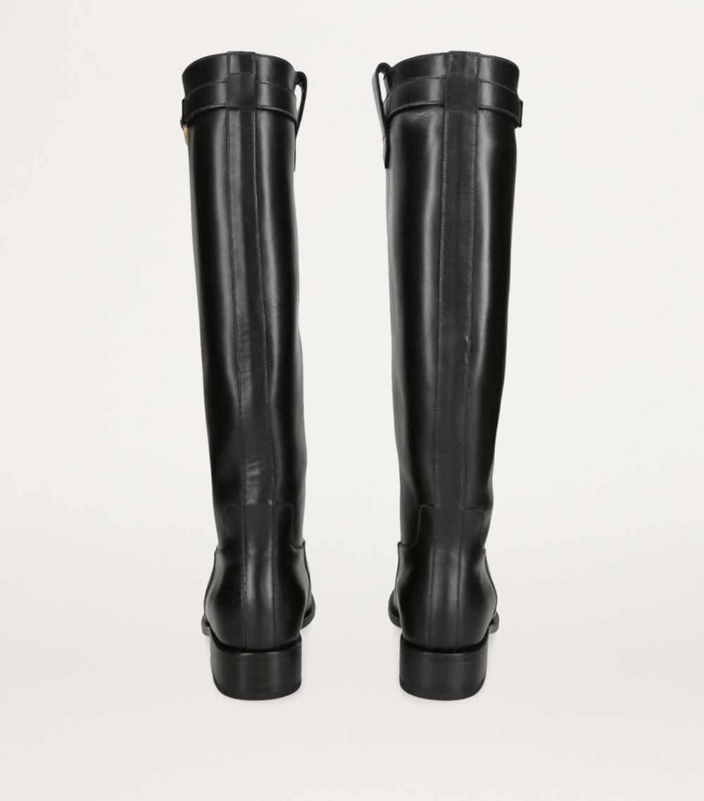 Versace Versace Leather Knee-High Boots 25