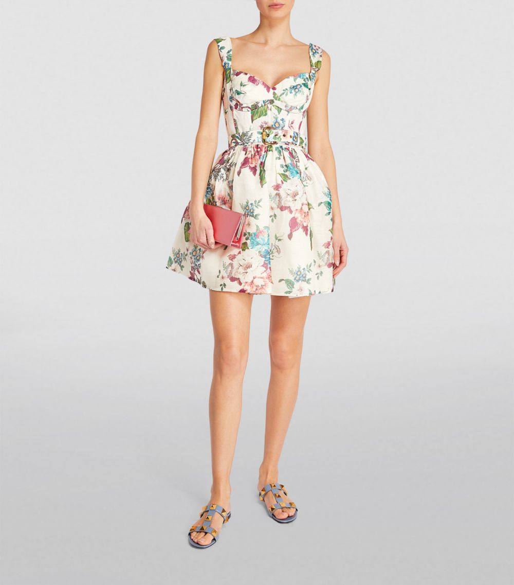 Zimmermann Zimmermann Linen-Silk Floral Mini Dress